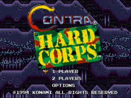 Contra - Hard Corps (Hit Points Restoration) Title Screen